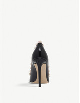 Thumbnail for your product : Valentino Women's Black and Beige Rockstud 100 Patent-Leather Courts, Size: EUR 38 / 5 UK WOMEN