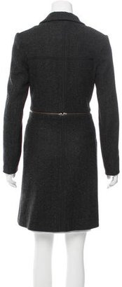 Cut25 by Yigal Azrouël Tweed Leather-Accented Coat