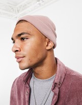 Thumbnail for your product : ASOS DESIGN mini fisherman beanie in pink