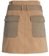 Thumbnail for your product : Frame Paperbag Two-Tone Cargo Mini Skirt