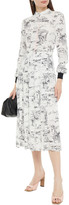 Thumbnail for your product : Markus Lupfer Kamile Pleated Printed Crepe Midi Dress