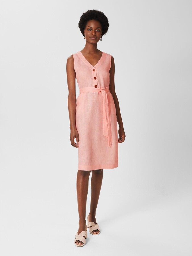Linen Dresses Hobbs Penelope Dress Hobbs London Jalen Linen Tie