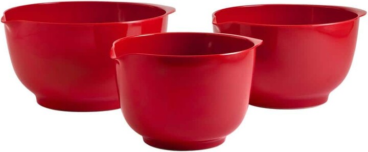Hutzler 2, 3 and 4 l Melamine Mixing Bowl Set in Red (Set of 3)