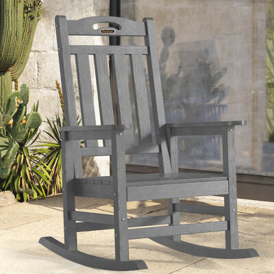 Lark Manor Outdoor Patio Rockers HDPE Rocking Chair Patio Chair Rocking Adirondack Chair