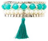 Thumbnail for your product : Charlotte Russe Bead, Pearl & Tassel Stacking Bracelets - 4 Pack