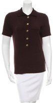 Thumbnail for your product : Tory Burch Rib Knit-Trimmed Logo Sweater