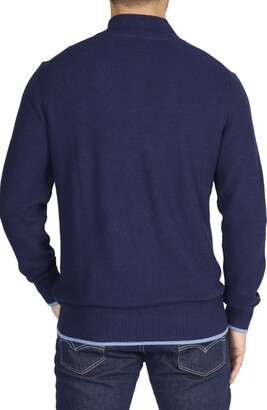Tailorbyrd Waffle Knit Quarter-Zip Pullover