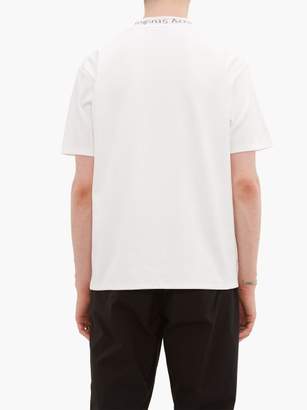 Acne Studios Navid Logo-jacquard Jersey T-shirt - Mens - White
