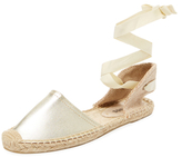 Thumbnail for your product : Soludos Classic Leather Ankle-Wrap Espadrille