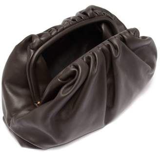 Bottega Veneta The Pouch Large Leather Clutch - Womens - Brown
