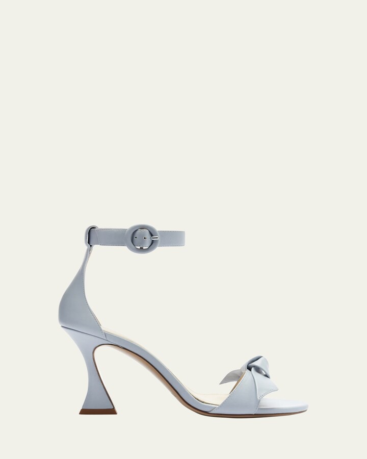 Alexandre Birman Clarita Knot Ankle-Strap Leather Sandals