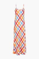 Thumbnail for your product : Solid & Striped Column Checked Linen Maxi Dress