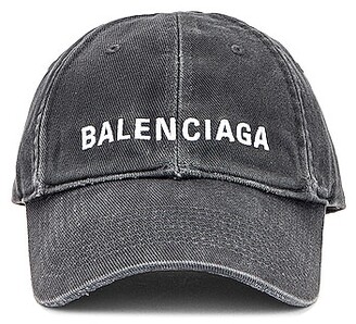 Balenciaga Logo Front Cap in Grey - ShopStyle Hats