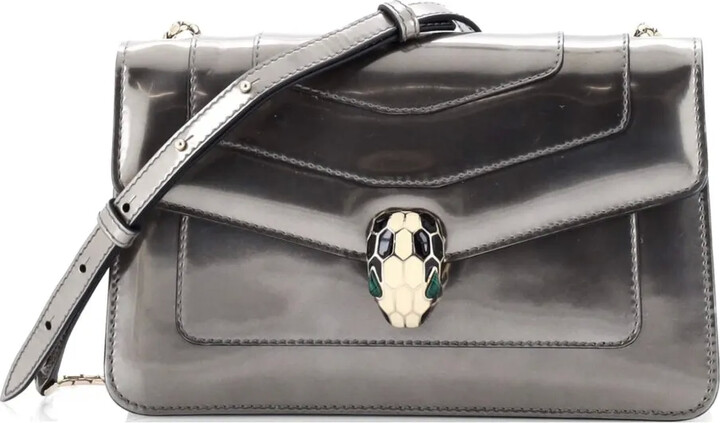 Bvlgari Pre-Owned Serpenti Forever Metallic Leather Small shoulder bag