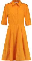 Thumbnail for your product : Oscar de la Renta Pleated Cotton-Blend Poplin Dress