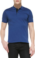 Thumbnail for your product : Belstaff Aspley Short-Sleeve Polo with Shoulder Pads, Blue
