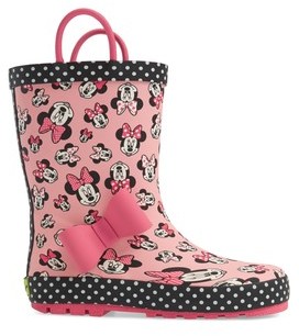 Western Chief Toddler Girl's Disney Minnie Mouse Waterproof Rain Boot