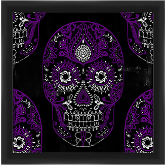 PTM Images Black & Purple Skull Framed GiclÃ©e Print