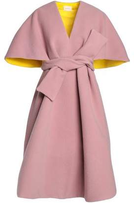 DELPOZO Cape-effect Wool And Mohair-blend Coat