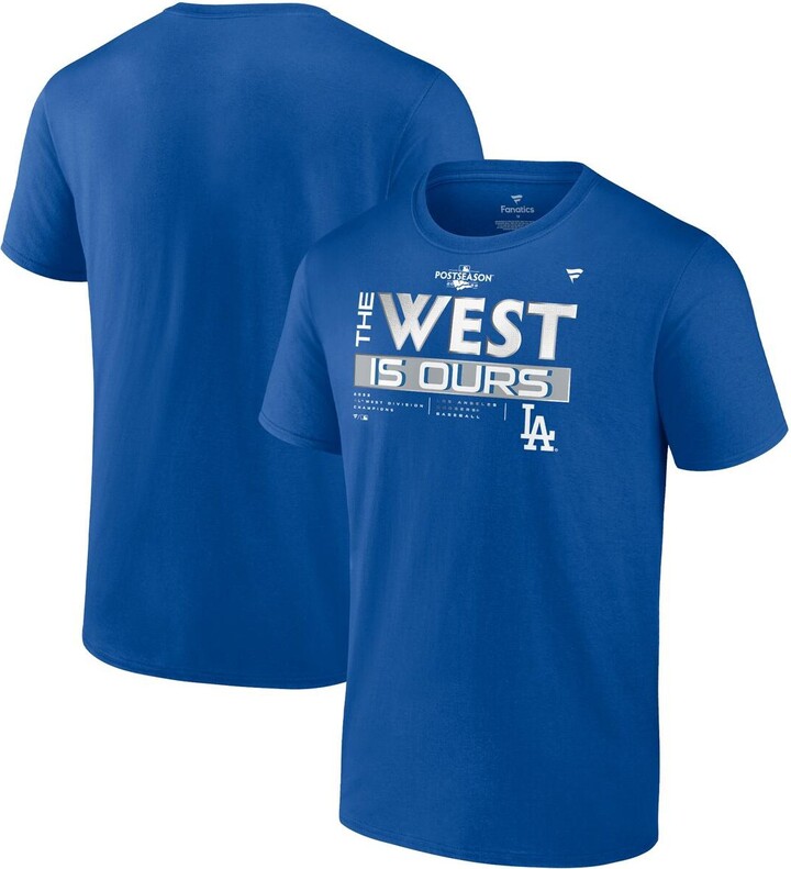 Men's Fanatics Branded Royal Los Angeles Dodgers 2022 NL West Division Champions Locker Room T-Shirt Size: Small