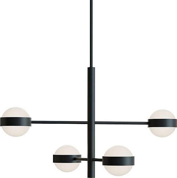 AFX Lighting Verona LED Chandelier in Black, Size: 4 light