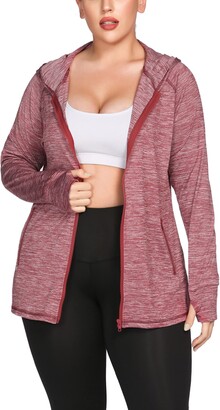 IN'VOLAND Womens Running Jackets Plus Size Lightweight Full Zip Up Track  Workout Yoga Athletic Hooded Hoodie with Pockets - ShopStyle