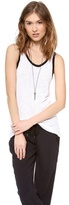 Thumbnail for your product : Monrow Colorblock Linen Ringer Tank