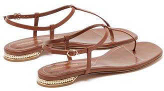 Nicholas Kirkwood Casati Mini Pearl-heeled Leather Sandals - Womens - Tan