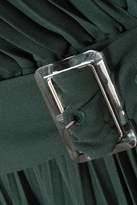 Thumbnail for your product : Fendi Plissé Silk Crepe De Chine Gown - Dark green