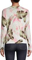Thumbnail for your product : Lord & Taylor Shadow Palm-Print Cardigan