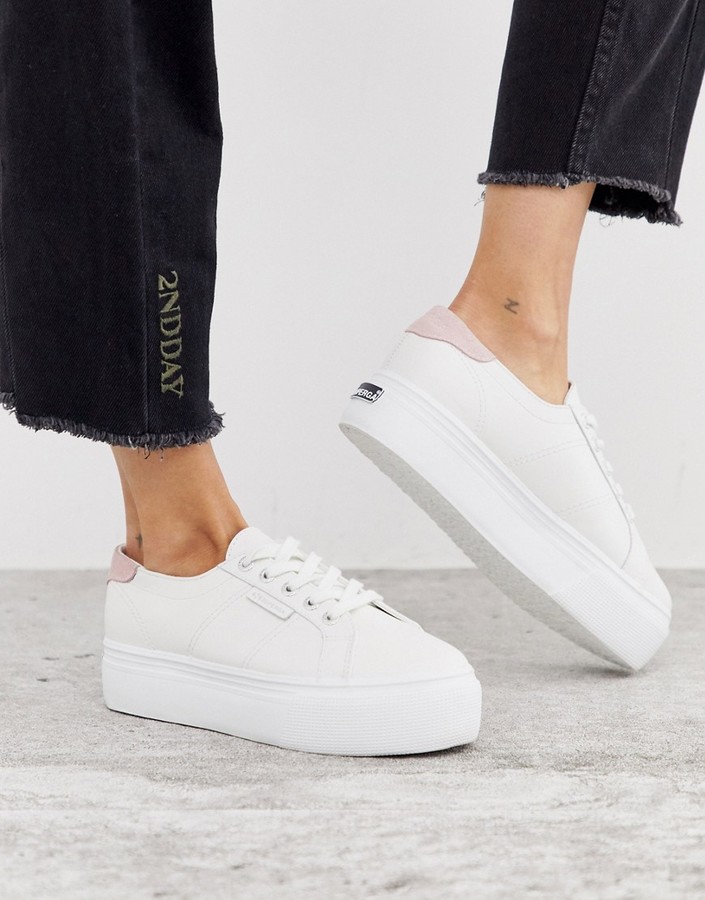 superga white leather trainers womens