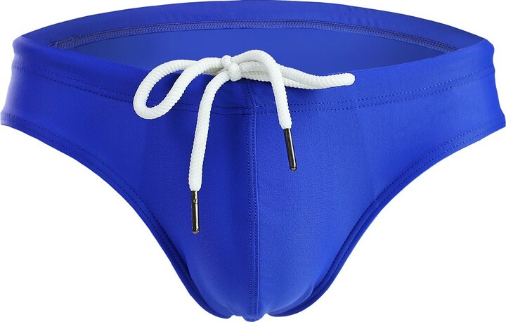 Summer Code Mens Solid Swim Briefs Drawstring Bikini Sport Swimsuit Sky ...