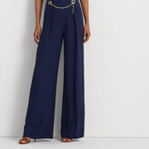 Thumbnail for your product : Lauren Petite Ralph Lauren Pleated Georgette Belted Wide-Leg Pant