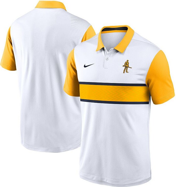 Men's Nike White/Gold West Virginia Mountaineers Athletic Prep Alt Logo Vapor Performance Polo
