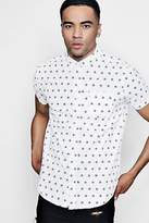 Thumbnail for your product : boohoo Mens Short Sleeve Star Print Shirt