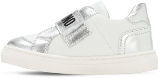 Moschino Teddy Bear Leather Strap Sneakers