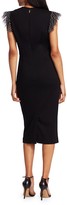 Thumbnail for your product : Jason Wu Collection Stretch Ponte Ruffled Midi Dress