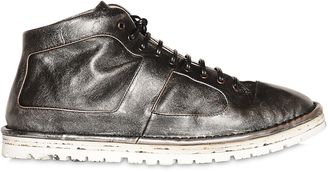 Marsèll Laminated Leather Mid Top Sneakers