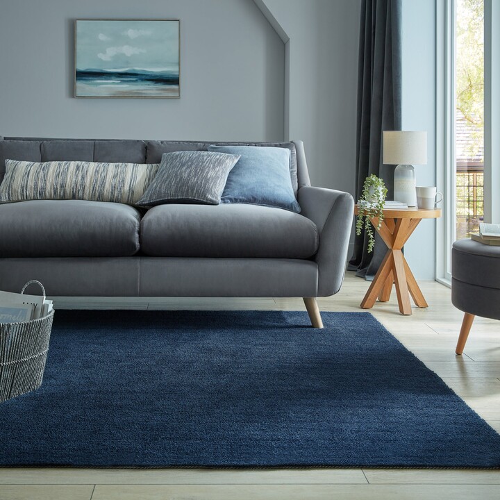 Dunelm Isla Rug Navy Blue ShopStyle