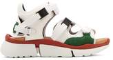 Thumbnail for your product : Chloé Sonnie Raised Sole Mesh And Suede Trainer Sandals - Womens - Green White