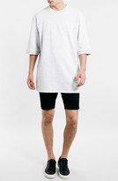 Thumbnail for your product : Topman Cropped Sleeve Knit Sweatshirt
