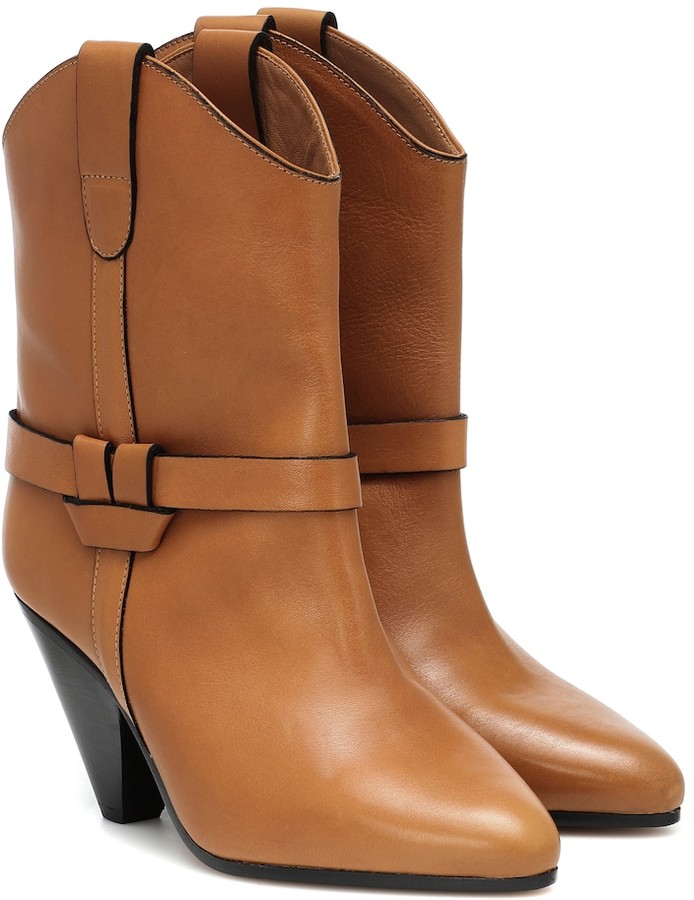 isabel marant danstee leather ankle boots