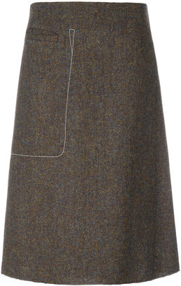 Maison Margiela stitch pocket a-line skirt
