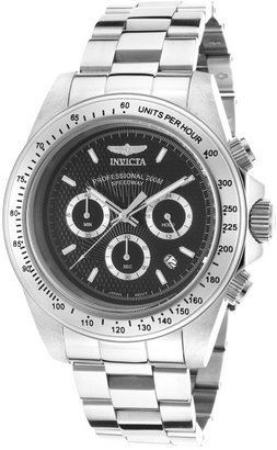 Invicta Men's Speedway Chronograph Stainless Steel Black Dial SS