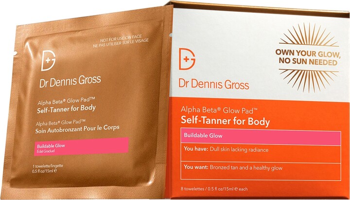 Dr. Dennis Gross Skincare Alpha Beta Glow Pad Self-Tanner for Body (8 Pack)