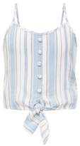 Thumbnail for your product : New Look Girls White Stripe Button Tie Front Cami