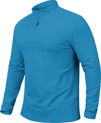 Men's Spring Autumn 1/4 Zip Sports Tops Casual Long Sleeve Gym Running Polo  Shirts Outdoor Warm Hiking Fishing Shirts Mens Short Sleeve Shirts Sales