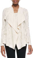 Thumbnail for your product : M Missoni Solid Textured Knit Cardigan with Ruffle Collar