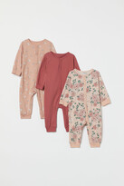 Thumbnail for your product : H&M 3-Pack Cotton Sleepsuits
