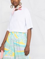 Thumbnail for your product : Pucci Conchiglie-print scarf detail T-shirt